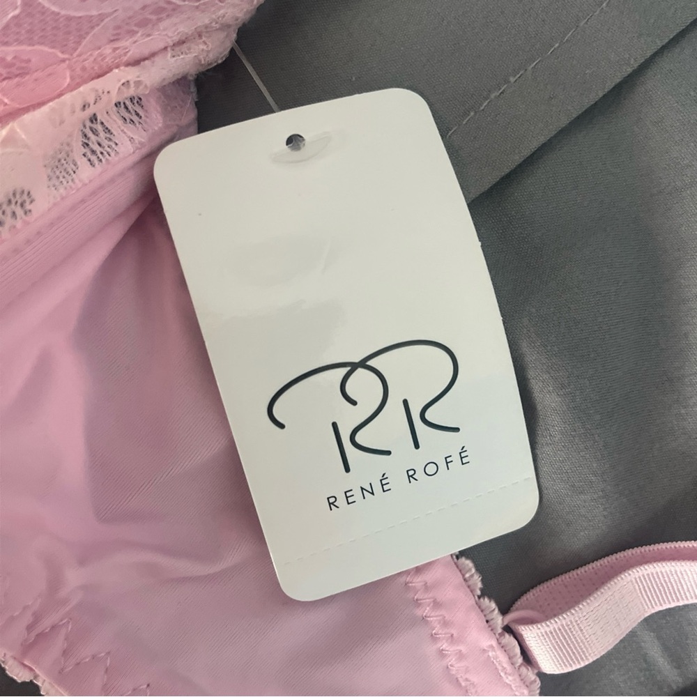 NWT Rene Rofe Light Pink Lace Underwire Bra - Picture 3 of 7